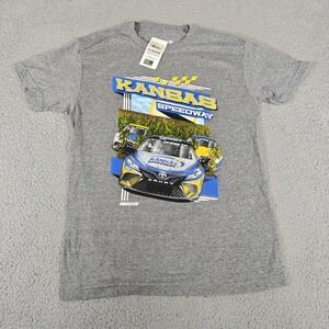 Kansas‎ Speedway Shirt Mens Medium Gray NASCAR Cup Series Race Car Tee New